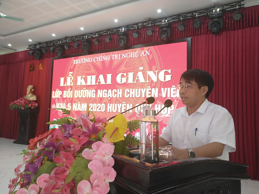 Khai giảng lớp Bồi dưỡng ngạch chuyên viên K34.5 năm 2020 tại huyện Quỳ Hợp