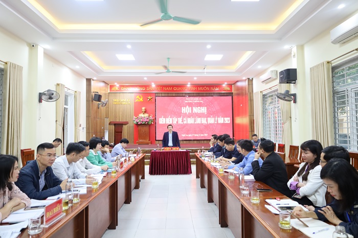 Trường Chính trị tỉnh Nghệ An tổ chức hội nghị kiểm điểm tập thể, cá nhân lãnh đạo, quản lý năm 2023