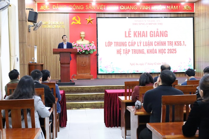 Khai giảng lớp Trung cấp lý luận chính trị K55.1 - hệ tập trung, khóa học 2025