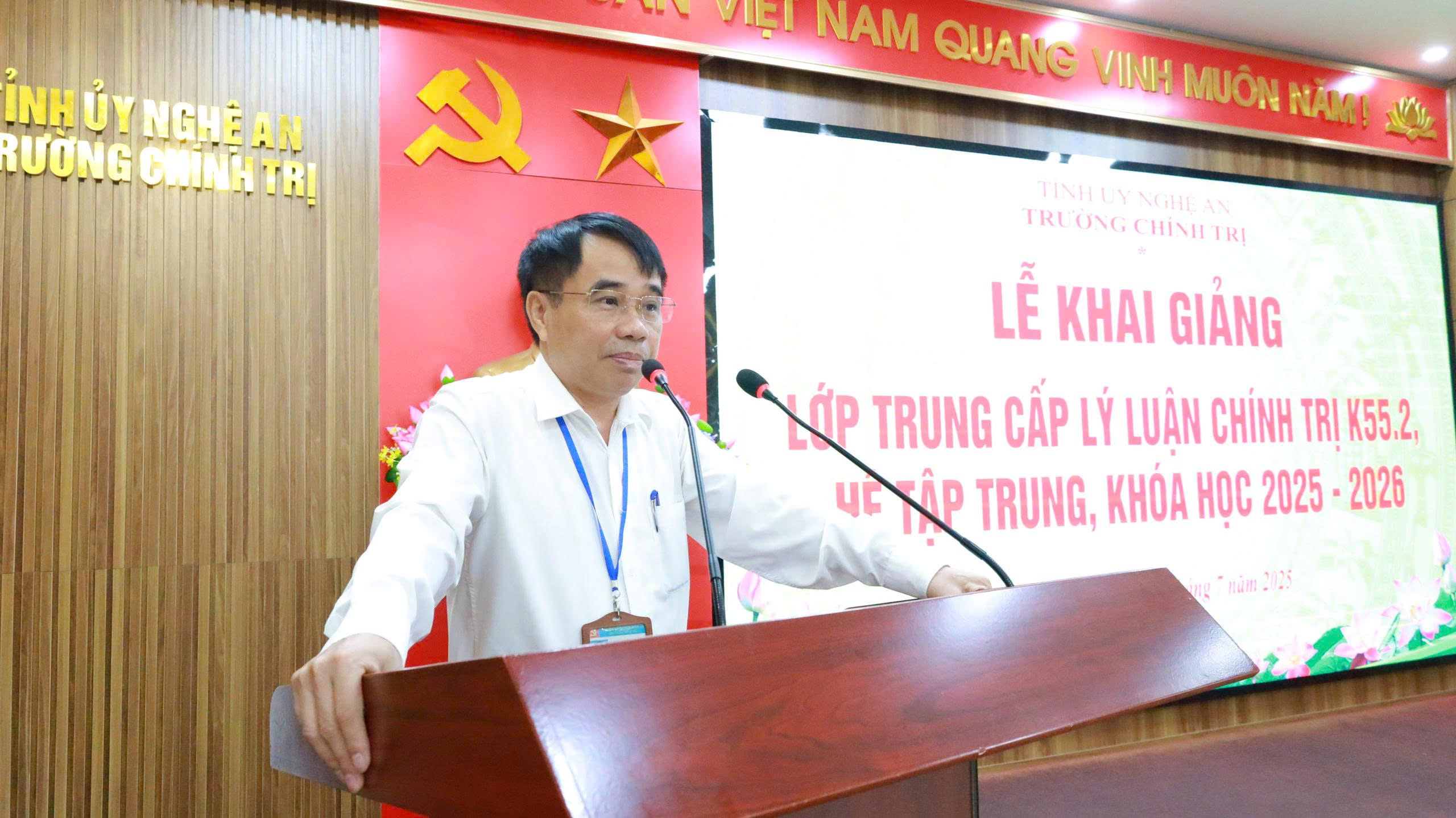 Khai giảng lớp Trung cấp lý luận chính trị K55.2, hệ tập trung, khóa học 2025-2026