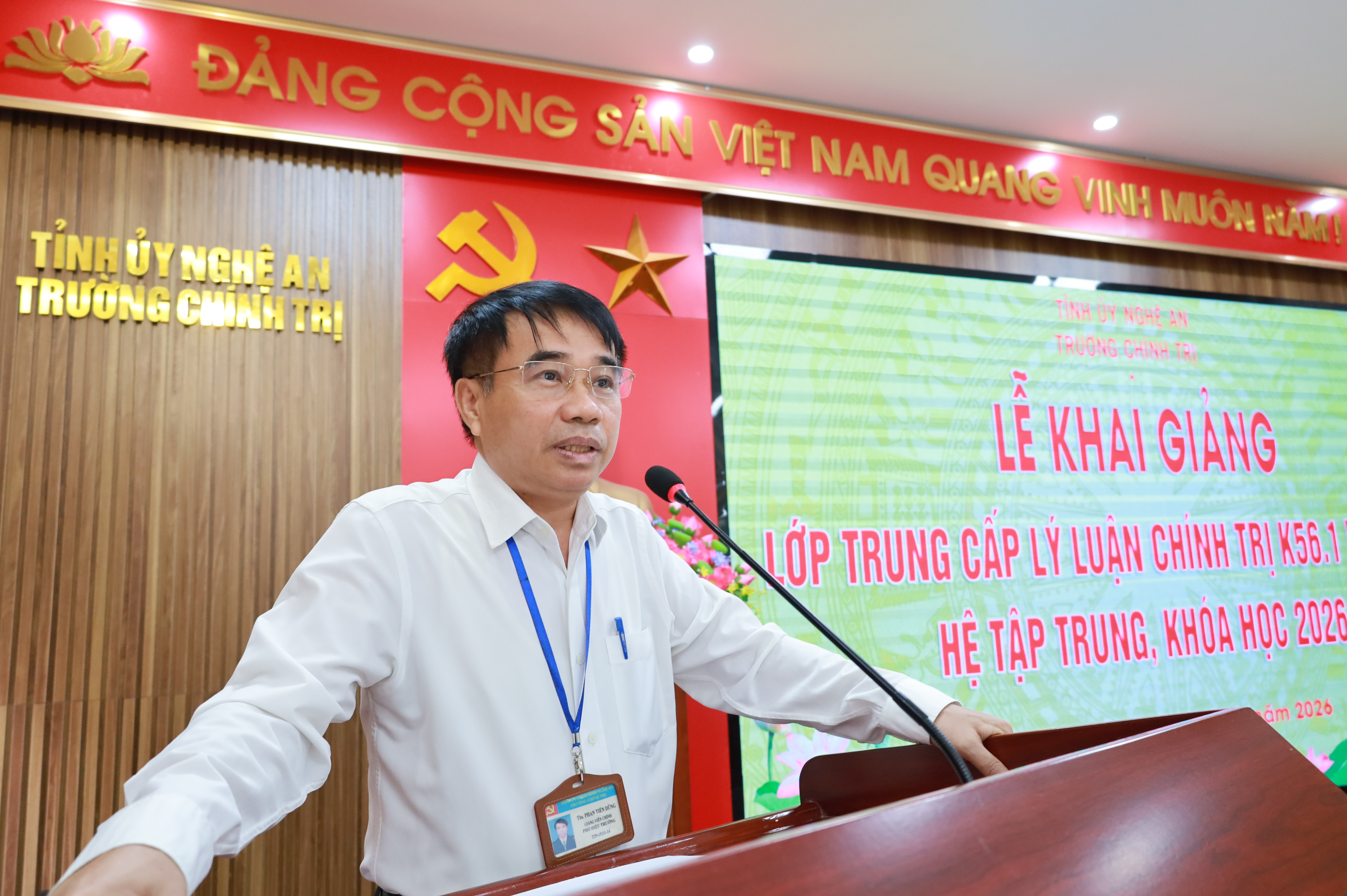 Khai giảng lớp Trung cấp lý luận chính trị K56.1, K56.2 hệ tập trung, khóa học 2026