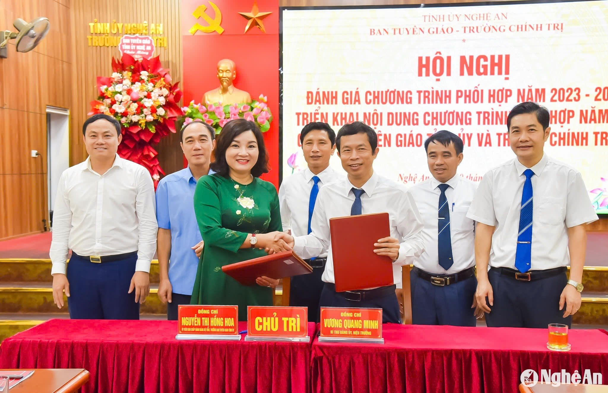 Ký kết chương trình phối hợp giữa Ban Tuyên giáo Tỉnh uỷ Nghệ An và Trường Chính trị tỉnh