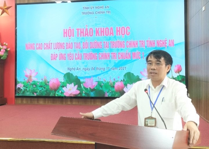 Nâng cao chất lượng công tác quản lý đào tạo, bồi dưỡng tại Trường Chính trị tỉnh Nghệ An đáp ứng yêu cầu Trường Chính trị chuẩn mức độ 1